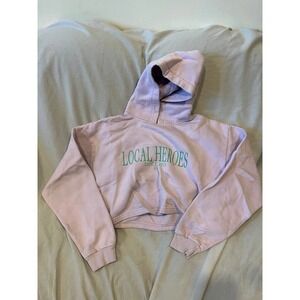 Local Heroes Pink Cut Off Hoodie
